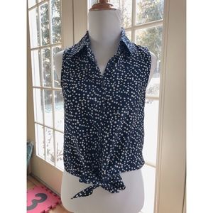 Flirty Polka Dot Buttoned Down Top